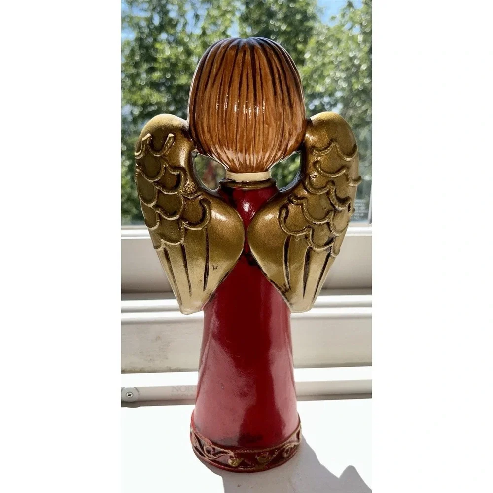 Vintage 1960's Ardco MCM Paper Mache Big Eyes Prayer Angel With Rhinestones